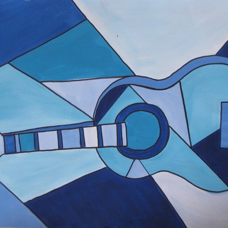 Picasso blue guitar