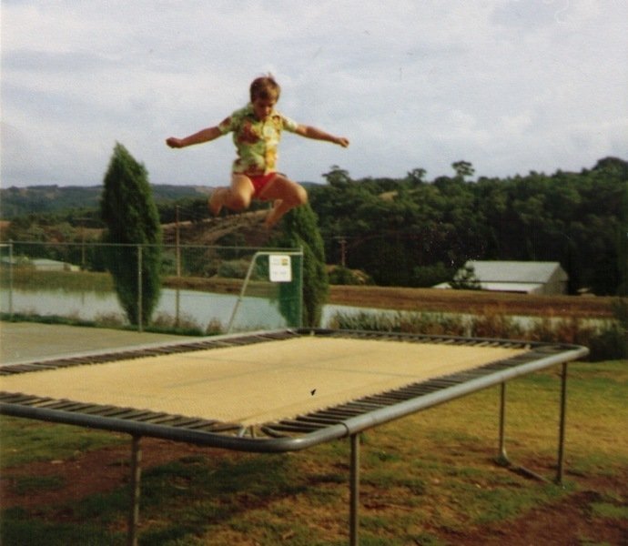 Green Trampoline | ReverbNation On A Trampoline In The Middle Of A Putting Green
