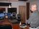 Recording at Nova Studio. (left)John Hunsucker, Engineer (right) Duane Cozzen, Cozzen Records