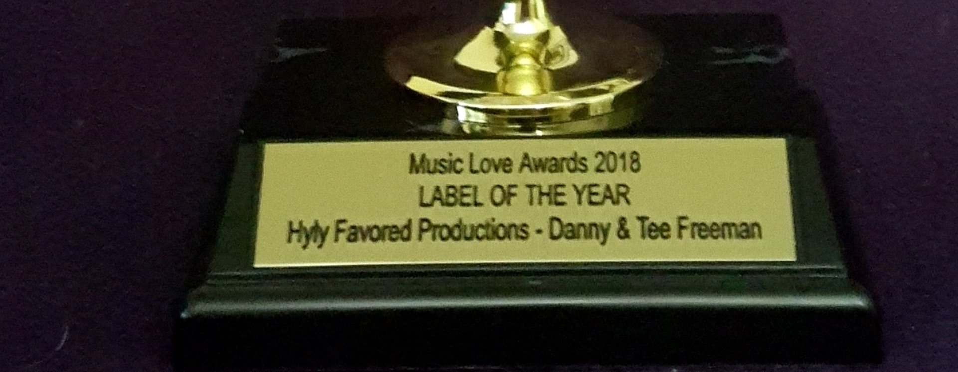 Record label award copy