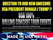 USA 100% Rolling Concert Tour Events