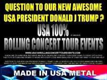 USA 100% Rolling Concert Tour Events